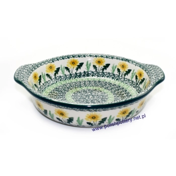 Salaterka / Zapiek z uchwytami Ø20,5 cm dek. 2851Q Mlecze